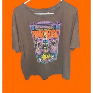 Pink Floyd 1967 Queen Elizabeth Hall London South Bank Band Shirt XL Brown